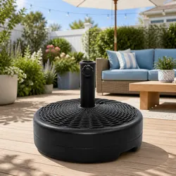 Black Umbrella Base Stand with 51cm Fillable Water Weight