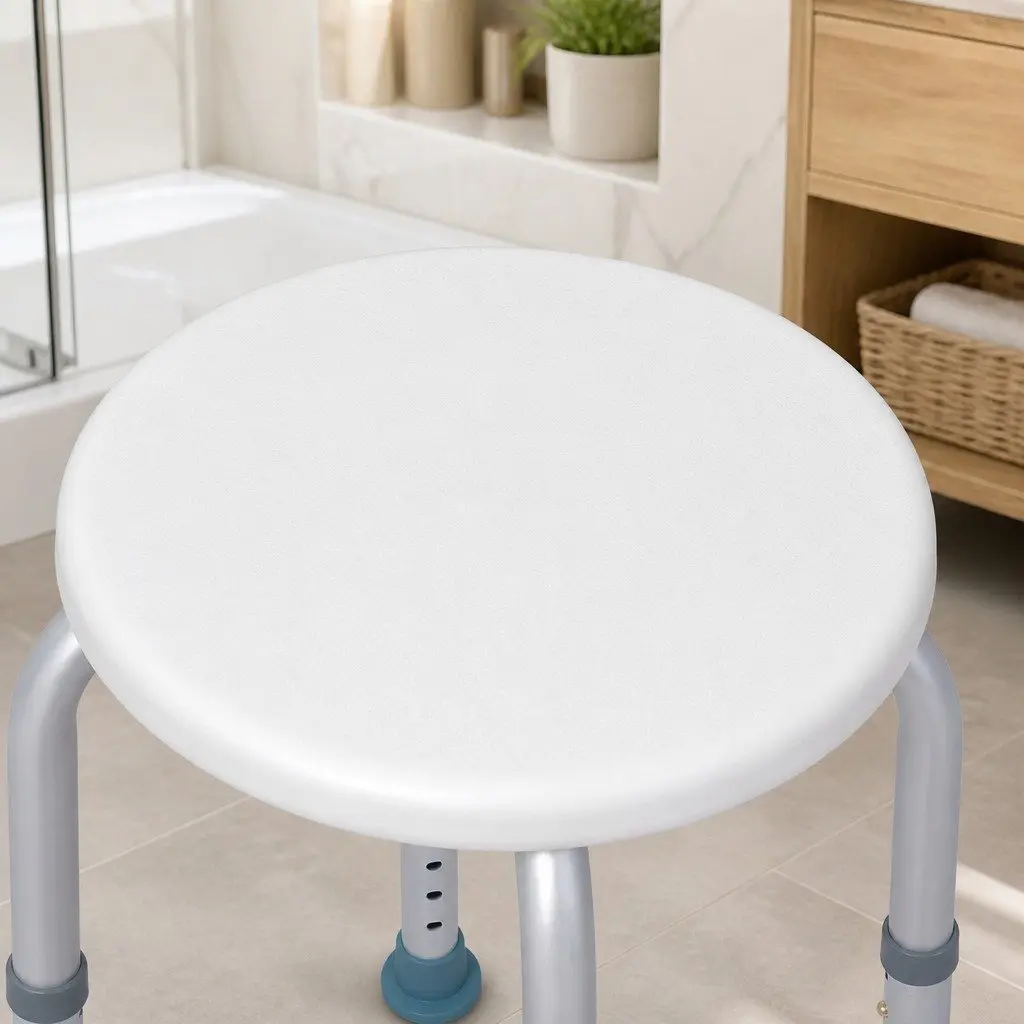 Adjustable Shower Chair 35-53cm Non Slip Safety Bathroom Stool