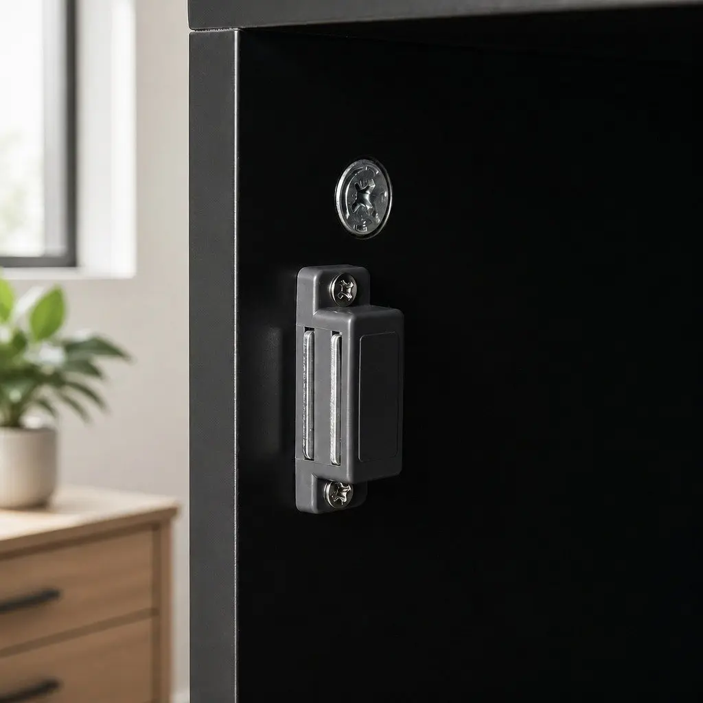 Bathroom Storage Cabinet 78.5cm Slim Corner Organiser with Adjustable Shelves and Hidden Toilet Paper Holder Black