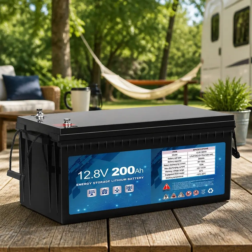 12V Deep Cycle Lithium Iron LiFePO4 Battery ABS Case Shockproof Leakproof Carry
