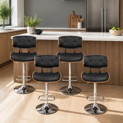 4-Piece Bar Stool Set with Swivel Seats for Modern Living