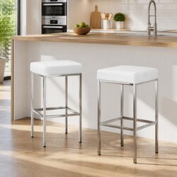 Modern White Bar Stools with Comfortable Seating for Your Home