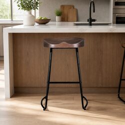 Bar Stools Set of 4 Tractor Seat 65cm Height Retro Industrial Dining