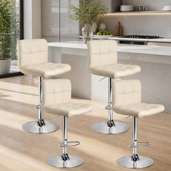 Enhance Your Space with 4 Adjustable Height Bar Stools