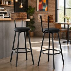 Elevate Your Space with Upholstered Industrial Bar Stools