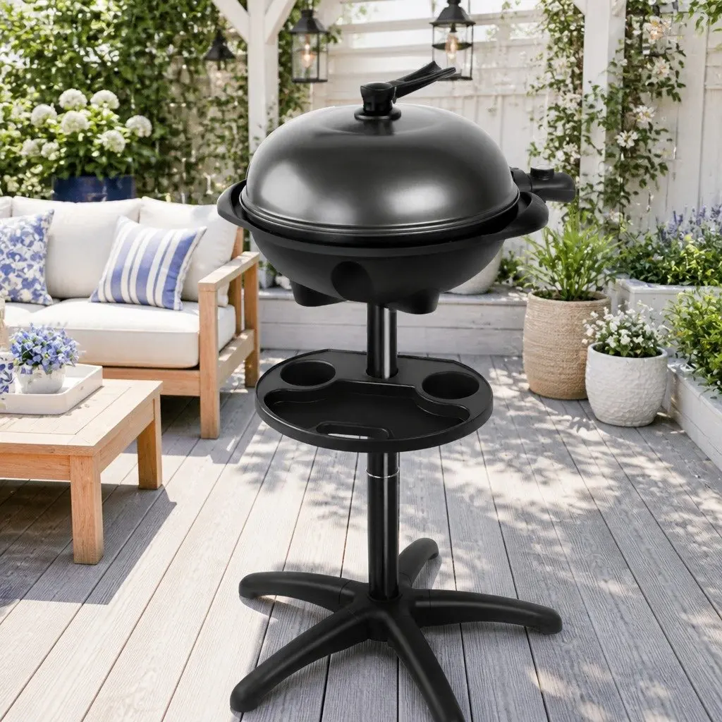 Electric BBQ Grill 2000W Adjustable Temperature Benchtop Indoor Outdoor Cooking