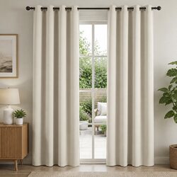 Beige Blockout Curtains 2 Panels 132x213cm for Any Room