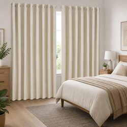 Enhance Your Space with Beige Blockout Curtains 300x230cm