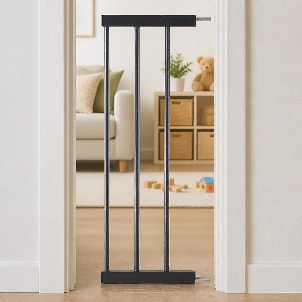 Black Extension Panel 20cm Wide for Pressure Mounted Baby Safety Gates or Pet Barriers