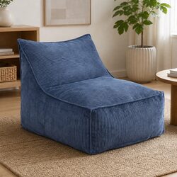 Comfortable L-Shaped Bean Bag Chair Cover with Soft Filler