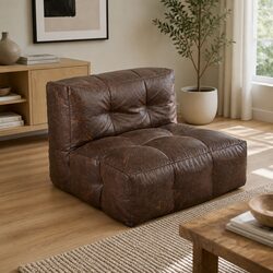 Bean Bag Cover Chair Modular Zipper Opening Easy Clean Portable Relaxation