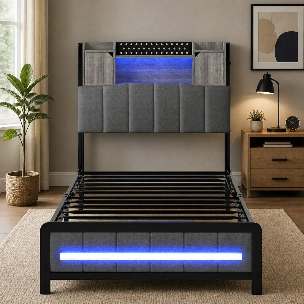 Bed Frame and LED Lighting