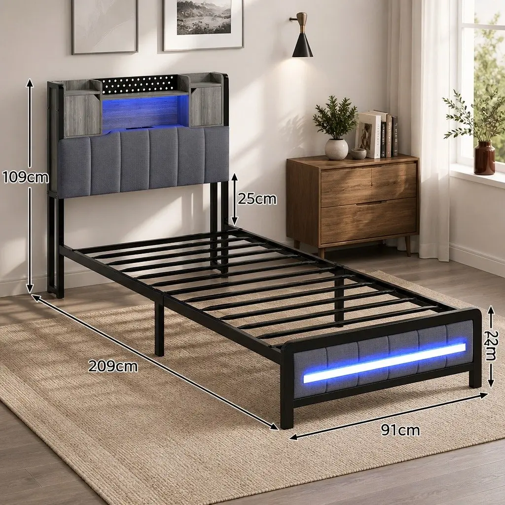 Bed Frame and LED Lighting
