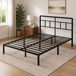 Double Bed Frame with Under-Bed Storage for Modern Living 120x190cm