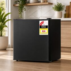 48L Bar Fridge Portable Compact Black Beverage Cooler Indoor Outdoor Travel