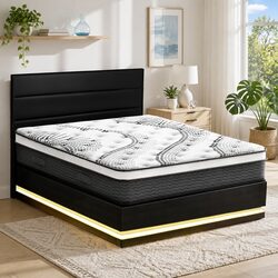 Transform Your Bedroom with LED Queen Bed Frame & Mattress