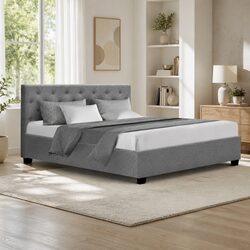 Elegant Grey Queen Size Bed Frame for a Stylish Bedroom