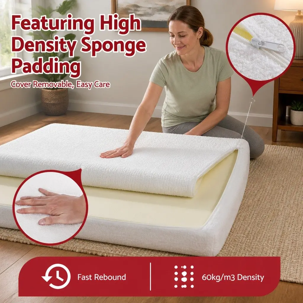 Queen Bed Frame 170.5W x 211.7L x 25H cm Soft Boucle Fabric Tool-Free Expansion White