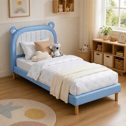 Charming Kids King Single Bed Frame with Cozy Design