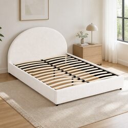 Double Bed Frame with Gas Lift Storage for Stylish Organization