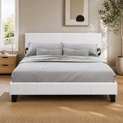 Elevate Your Space with a White Upholstered Bed Frame