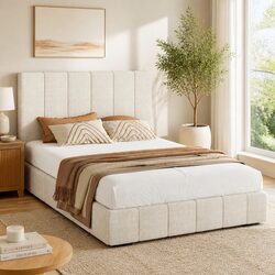 Stylish Double Bed Frame with Gas Lift Storage for Your Home