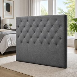 Enhance Your Space with a Grey Fabric King Single Headboard