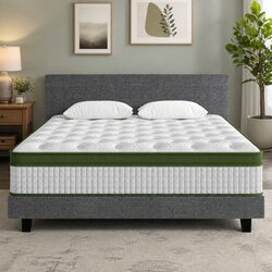 Elegant King Bed Frame and Hybrid Mattress Set for Your Space