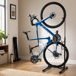 Bike Parking Stand 4-in-1 Vertical Floor Storage Rack for 24"-27.5" Bicycles