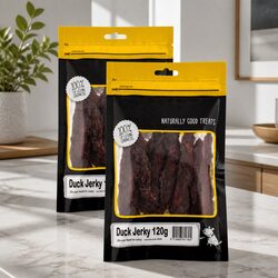 Duck Jerky Dog Treats 120g x2 for Happy Pets