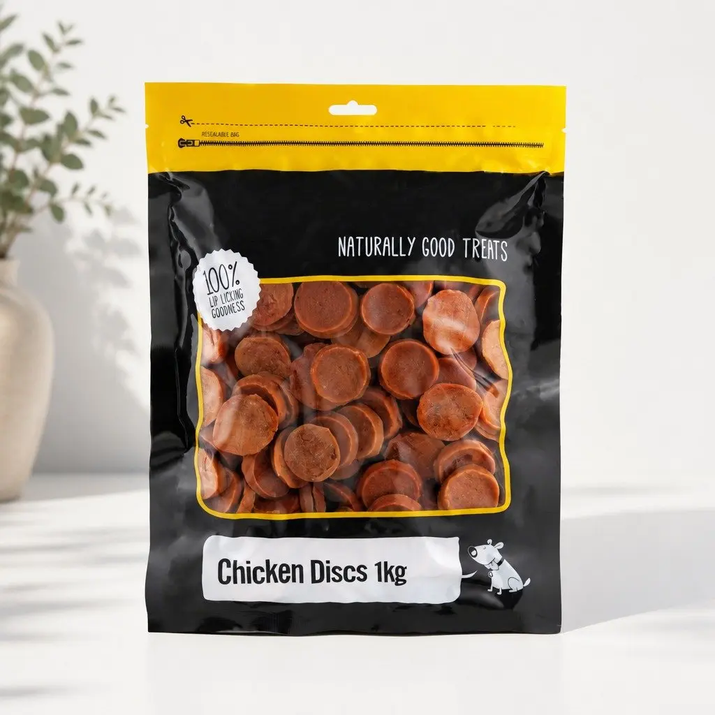 Chicken Discs 1kg Oven Baked Dog Treats High Protein Crunchy