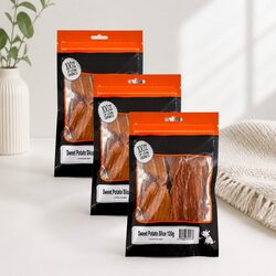 Sweet Potato Slice Dog Treats Air Dried Natural Chewy Pet Food 120g x 3pk