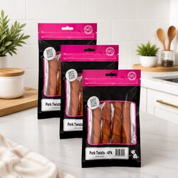 Pork Twists Chewy Treats for Dogs - Enhance Your Pet's Life