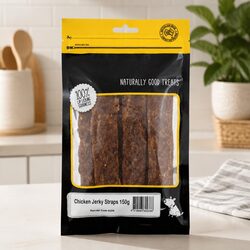 Enhance Your Dog's Day with Chicken Jerky Straps 150g