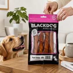 Pork Twists 4 Pack for Happy, Active Dogs