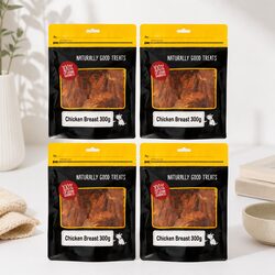 Natural Chicken Breast Dog Treats for Healthier Living 300g x4