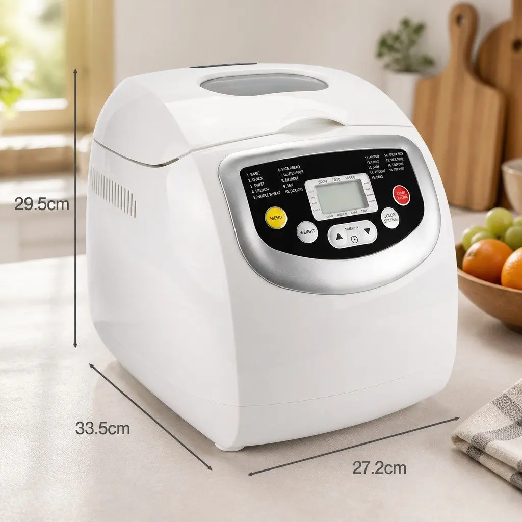 Automatic Bread Maker Machine 2lb Capacity 19 Program Non Stick Home Baking Oven