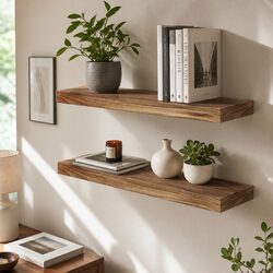 Set of 2 Floating Shelves for Stylish Storage
