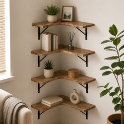Enhance Your Living Space with a Four-Tier Corner Shelf