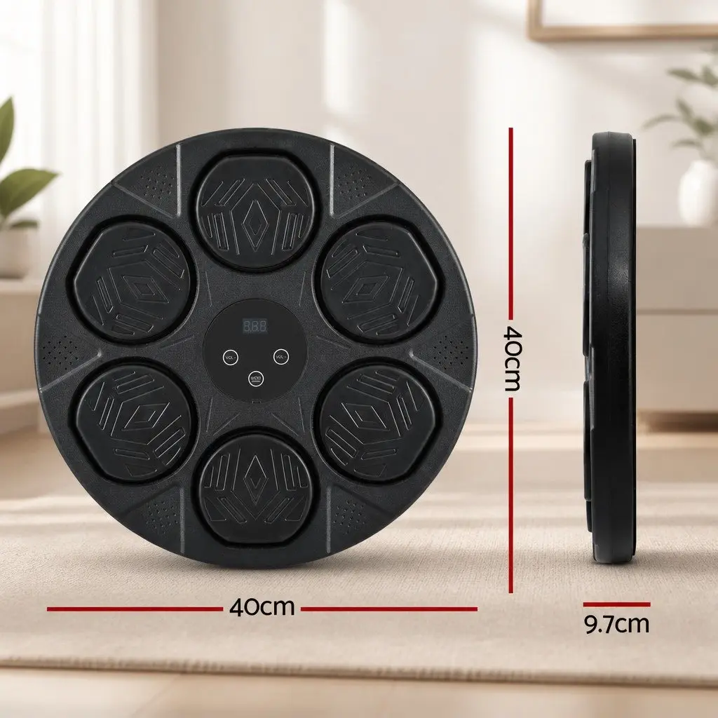 Wall-Mounted Electronic Boxing Machine with LED Display and Bluetooth Music Connectivity for Home Gym Training