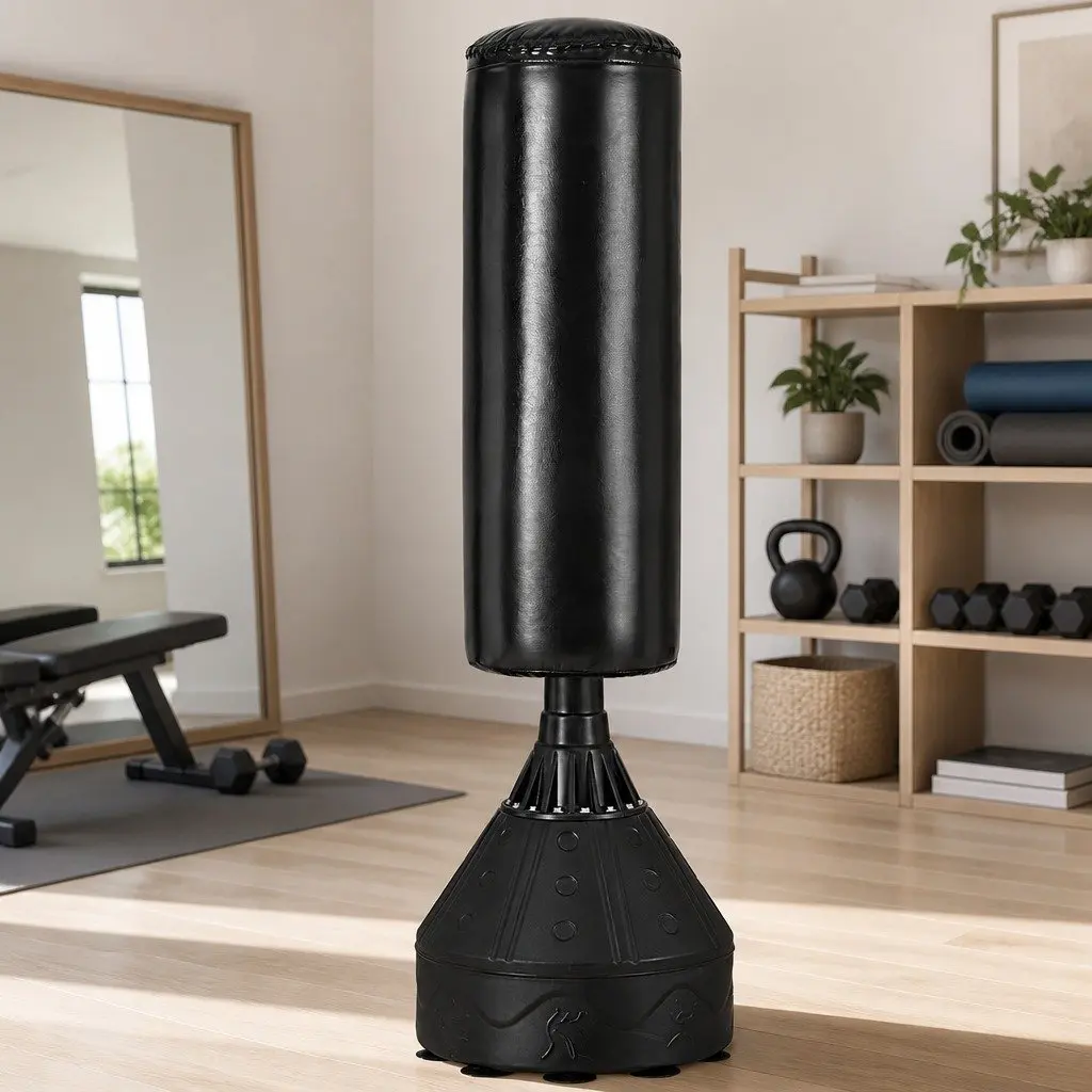 Boxing Punching Bag Stand 170CM Freestanding Home Gym Training Equipment with Sturdy Base and Shock Absorption System
