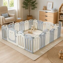 Baby Playpen 20 Panels Foldable Toddler Safety Play Fence Activity Centre Gate