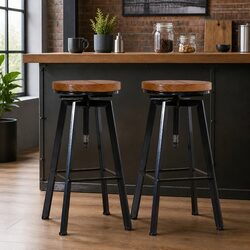 Vintage Industrial Bar Stools for a Stylish Kitchen