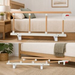 Foldable Bed Rail Elderly Adults Safety Adjustable Bedside Grab Handle Support