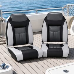Set of 2 Marine Folding Boat Seats for Enhanced Comfort