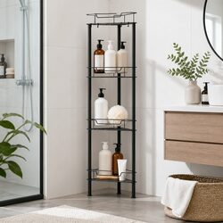 Maximize Your Space with a 4 Tier Black Shower Caddy