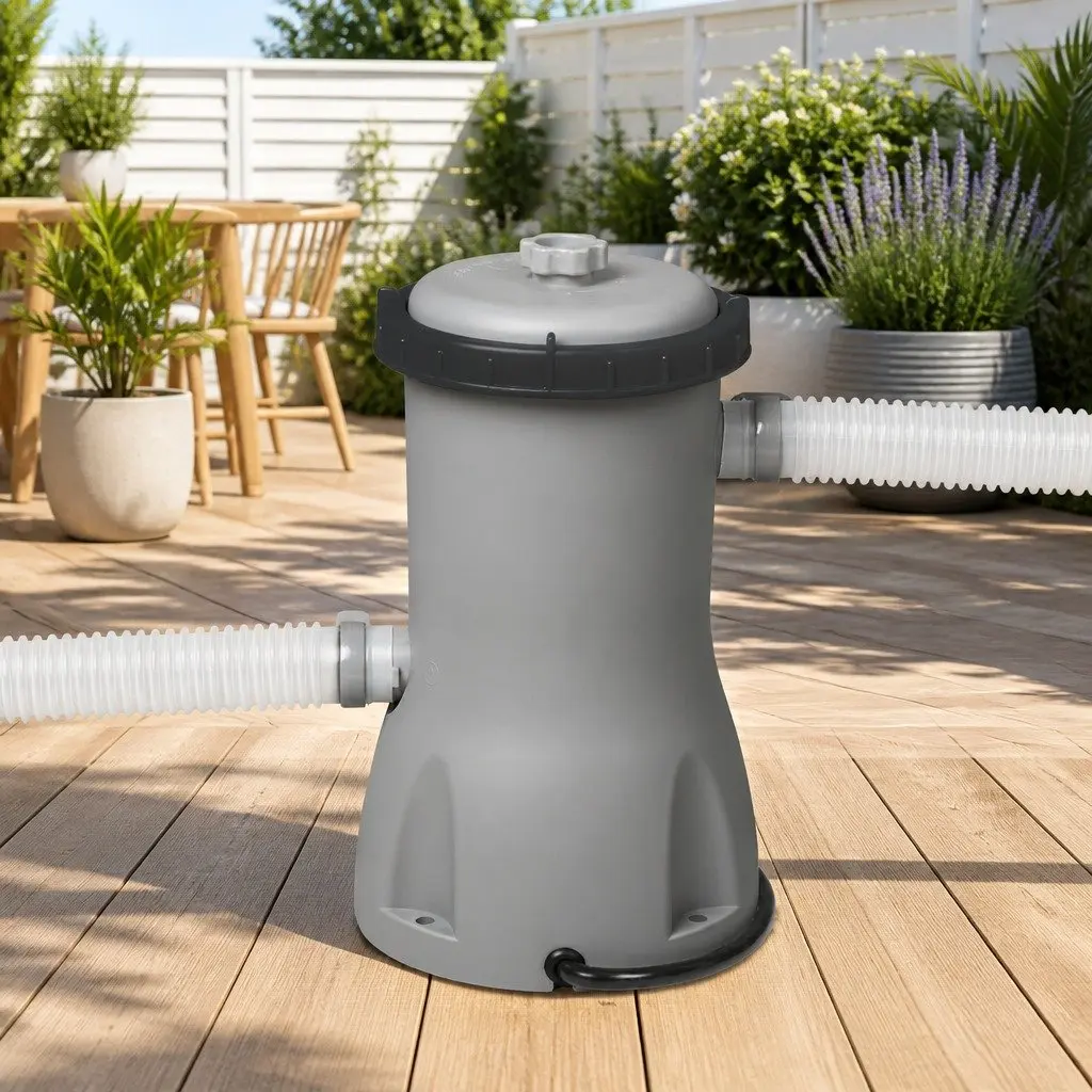 Pool Filter Pump 800GPH High Flow Rate Cartridge System for Above-Ground Swimming Pools