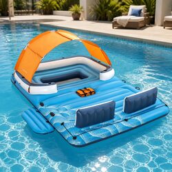 6-Person Inflatable Floating Island for Fun Gatherings