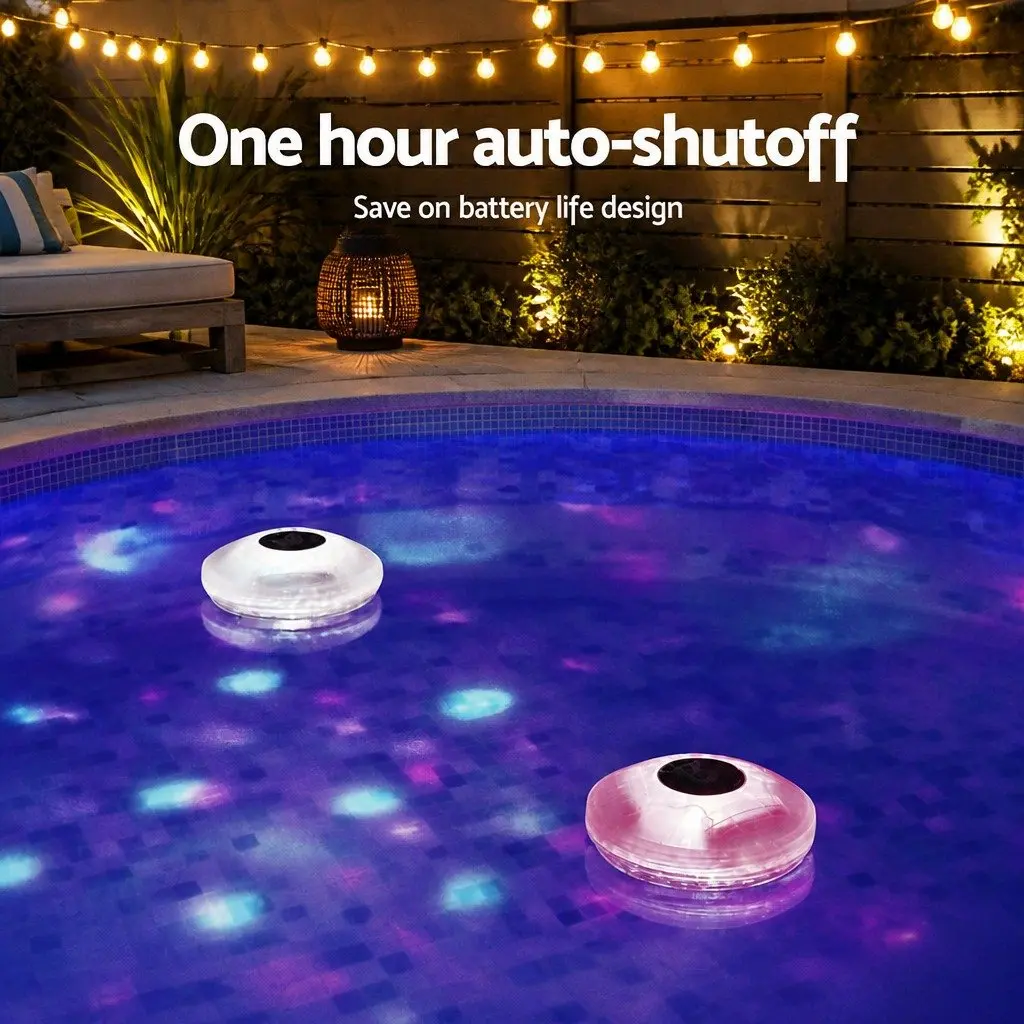 LED Pool Float Light 15cm Waterproof 4 Color 7 Modes