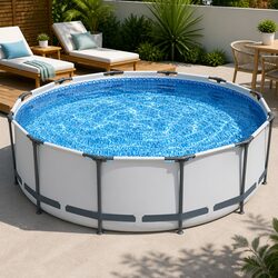 Family-Friendly Round Above Ground Pool with 366cm Diameter